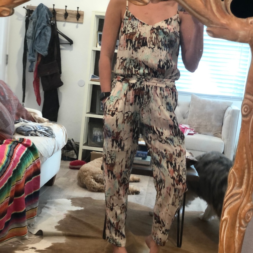 French Connection Water Color Top & Pants Set